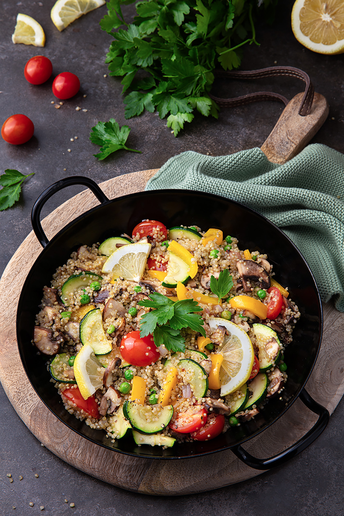 Gemüsepfanne mit Quinoa